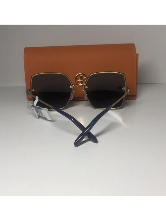 New Authentic Tory Burch TY6080 Blue Sunglasses with Orange Case main image 4